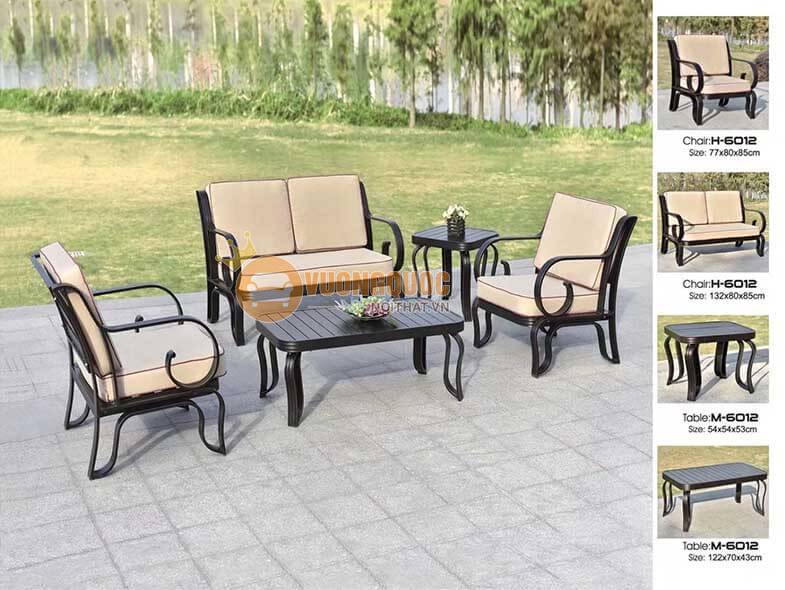Bộ bàn ghế sân vườn màu be trang nhã ZX M6012H6012 -1
